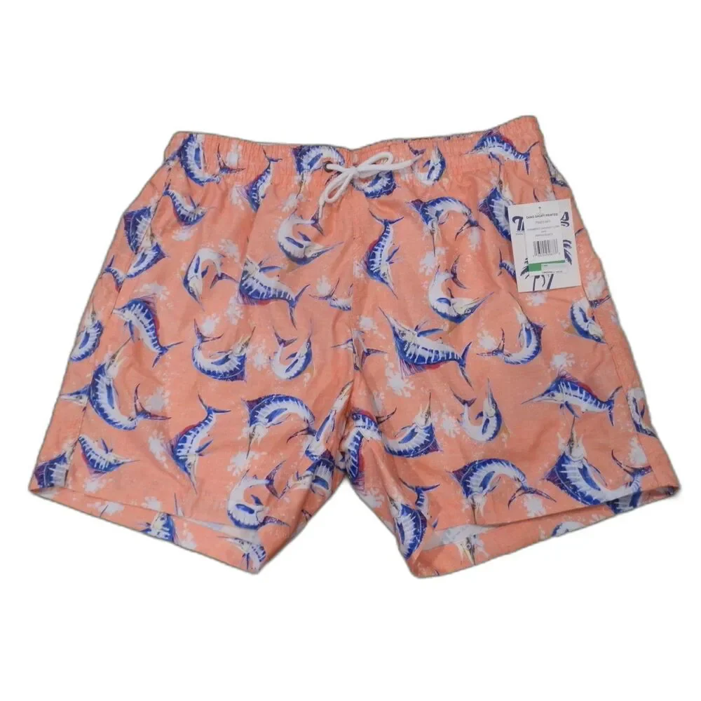 Trunks Beachwear Swimsuit Trunks Sano Short Chambray Sailfish Size Large NWT